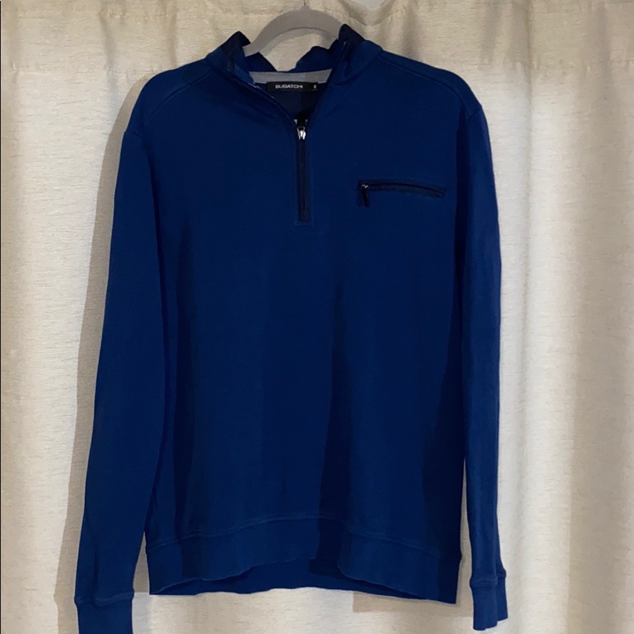 Navy Bugatchi Quarter Zip